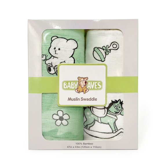 Premium Muslin Baby Swaddle Receiving Blankets | Unisex | NEW - Picture 6 of 8